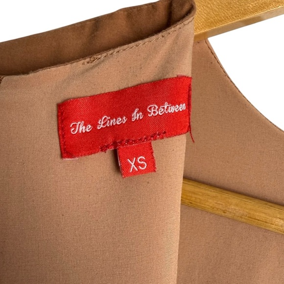 The Lines In Between Copper Asymmetrical Knee Length Dress Women’s XS Boho - Picture 6 of 7